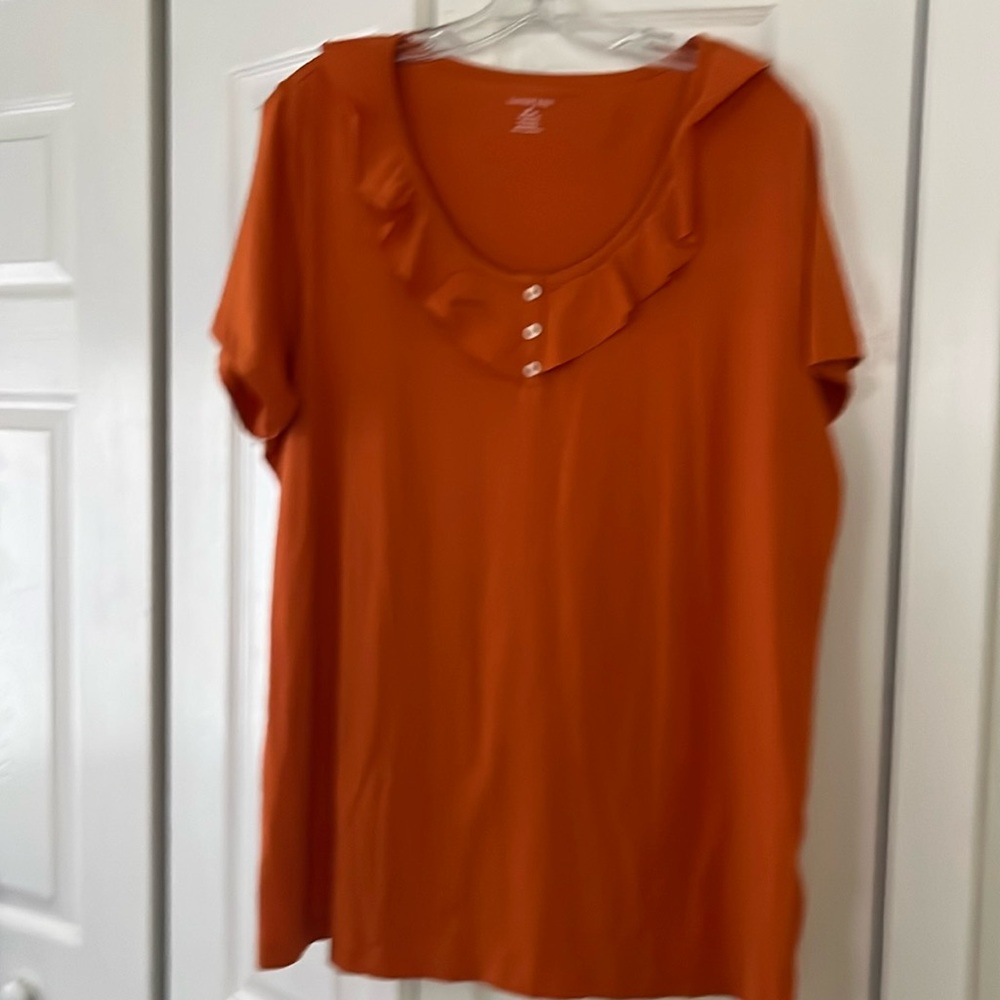 COPY - Lands End NWOT orange short sleeve tunic top size 1X